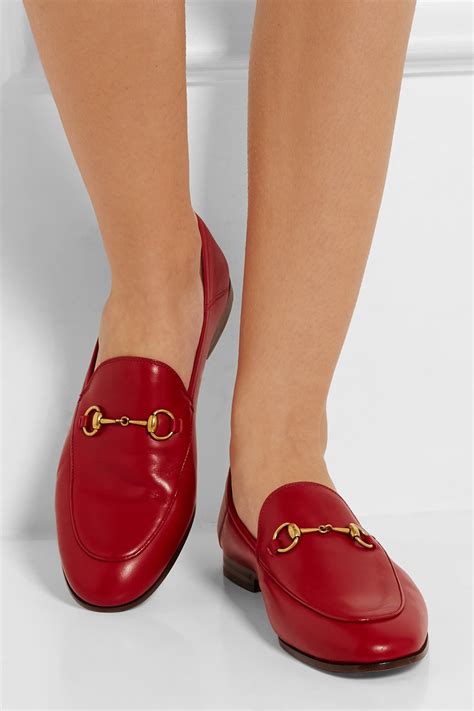 gucci dark red|Gucci red loafers for women.